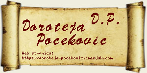 Doroteja Počeković vizit kartica